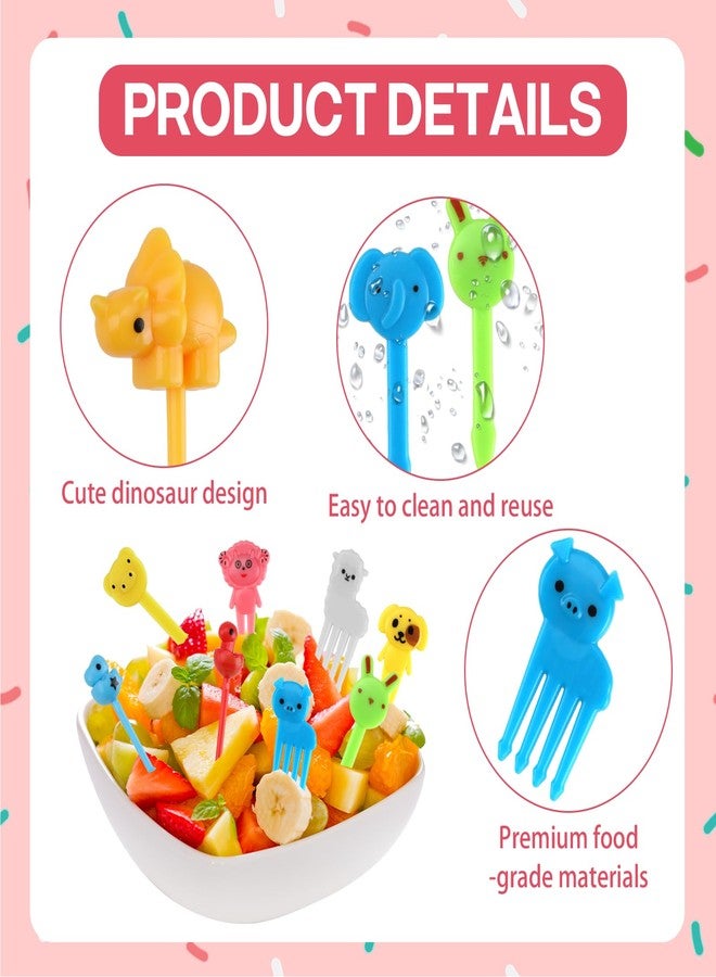 Nextpal 36 Pcs Animal Kids Food Picks, Cute Animal Shaped Lunch Accessories Fruit Forks Picks, for Children School Lunch Bento Box Party Snacks and Holiday Celebration Meals - Image 5